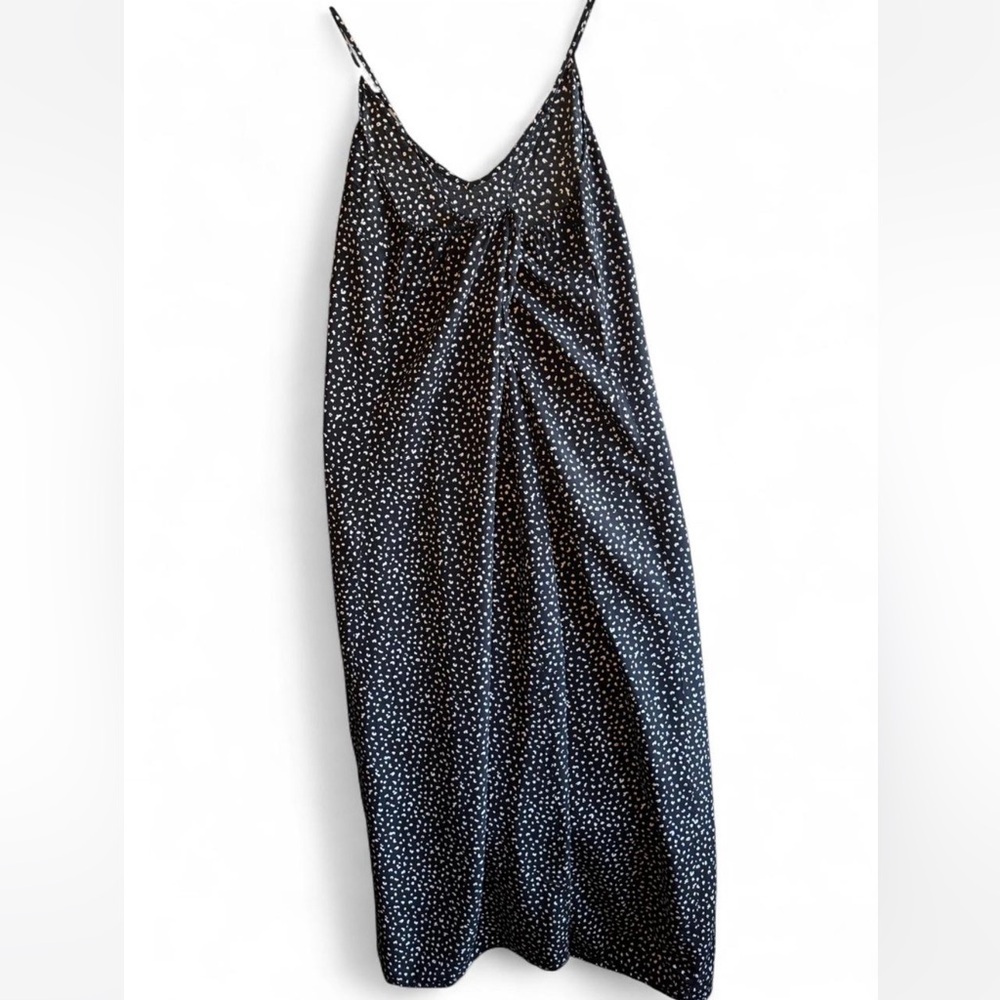 Black and White Polka Dot Dress Maxi Dress - Picture 3 of 7
